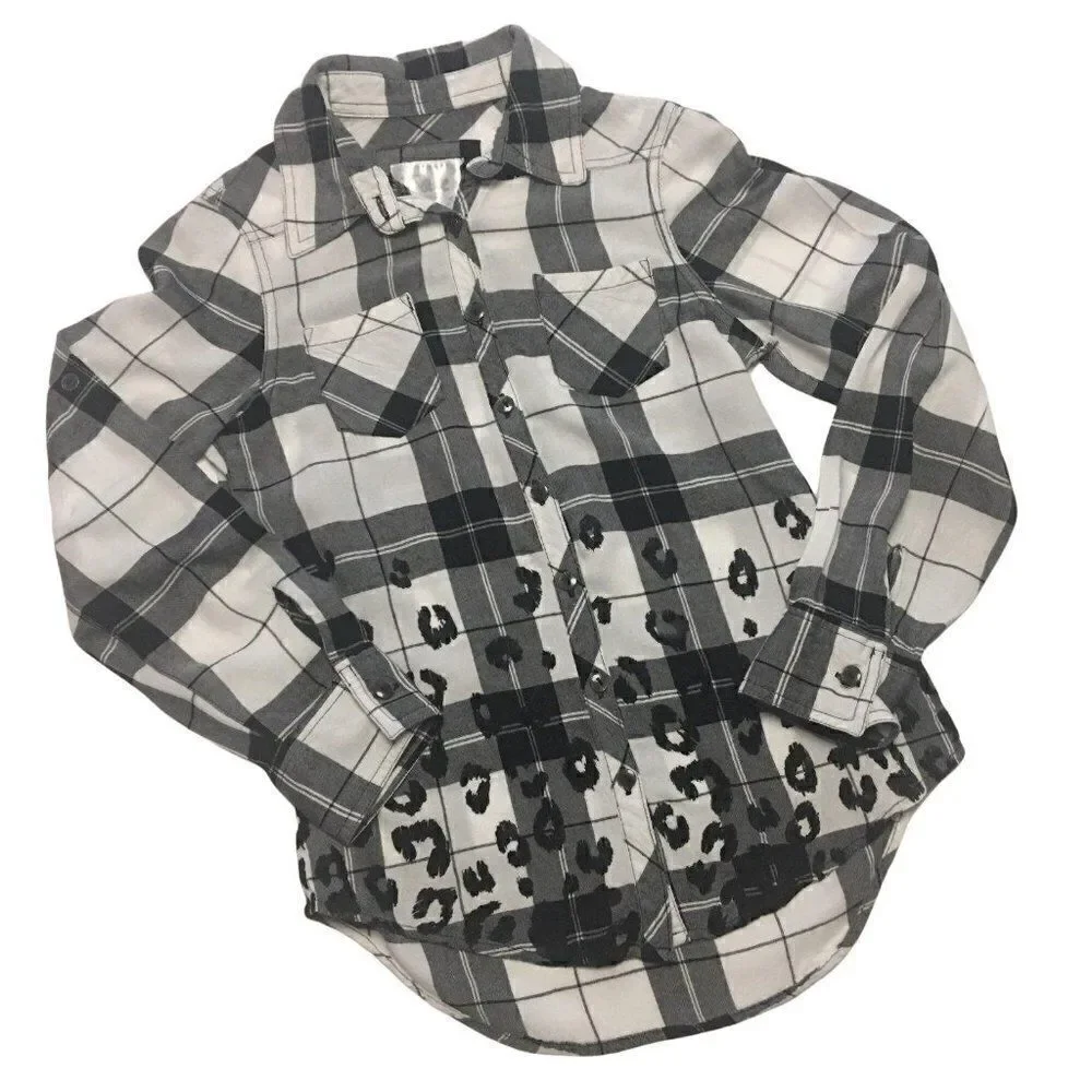 justice plaid shirt. size 10